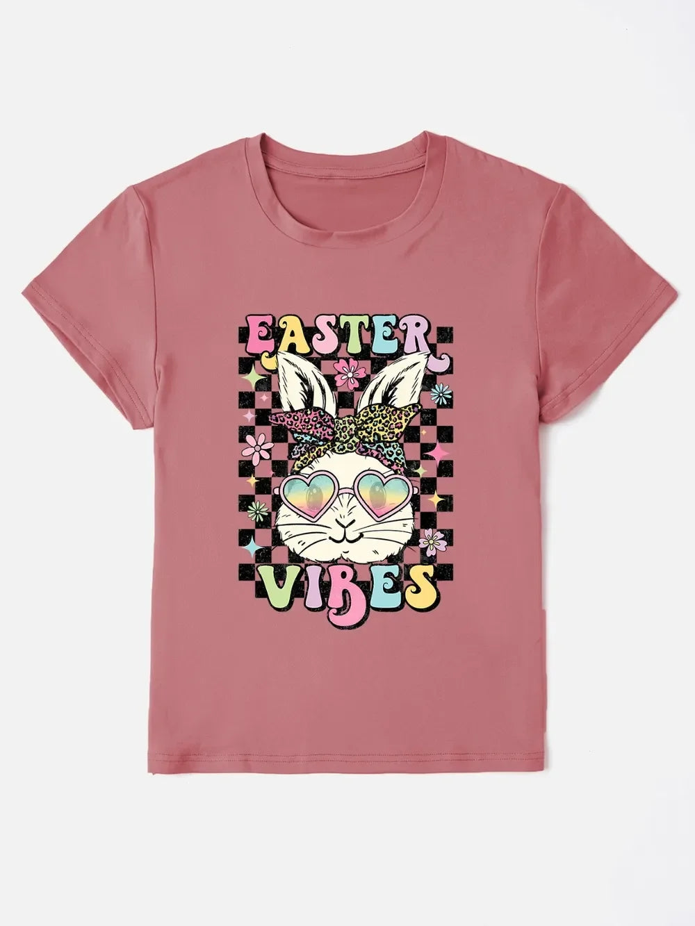 Easter Vibes Round Neck Short Sleeve Stretch T Shirt - Southern Shores Clothing