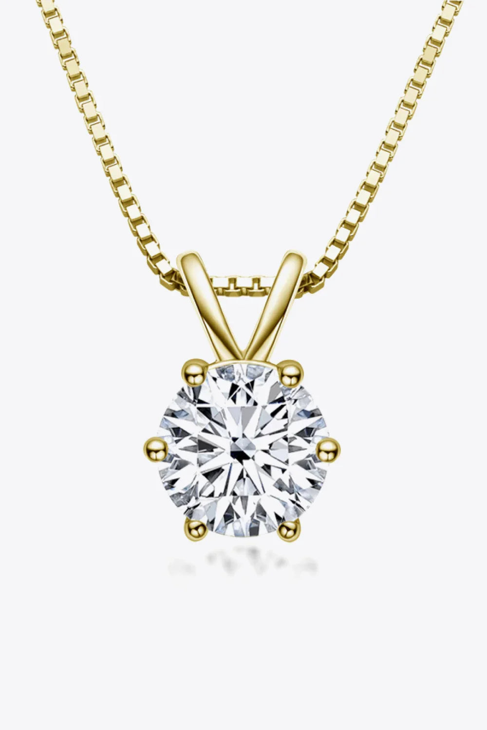 Minimalist 1 Carat Moissanite Sterling Silver Necklace - Southern Shores Clothing