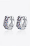 1.8 Carat Moissanite Sterling Silver Huggie Earrings - Southern Shores Clothing
