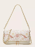 Floral Chain Shoulder Bag Elegant Everyday - Southern Shores Clothing