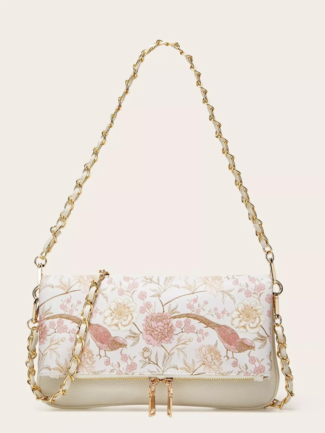 Floral Chain Shoulder Bag Elegant Everyday - Southern Shores Clothing