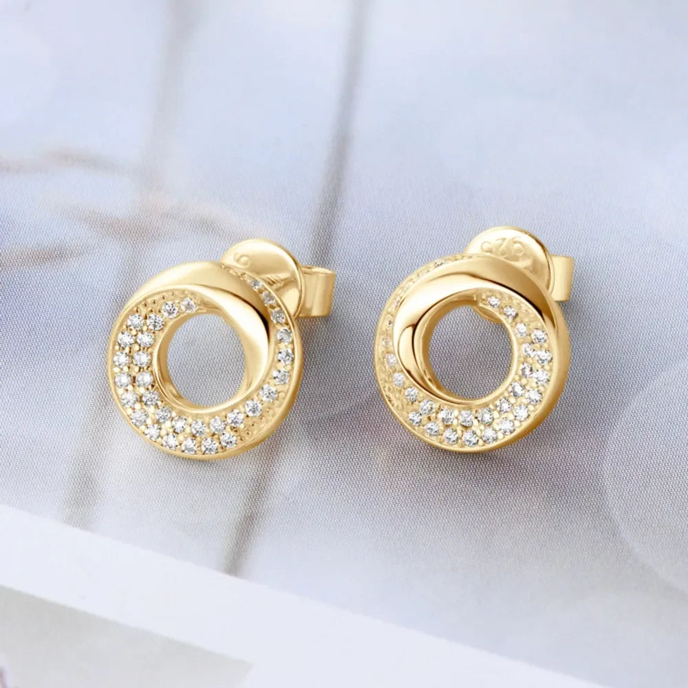 Sterling Silver Inlaid Moissanite Earrings - Southern Shores Clothing