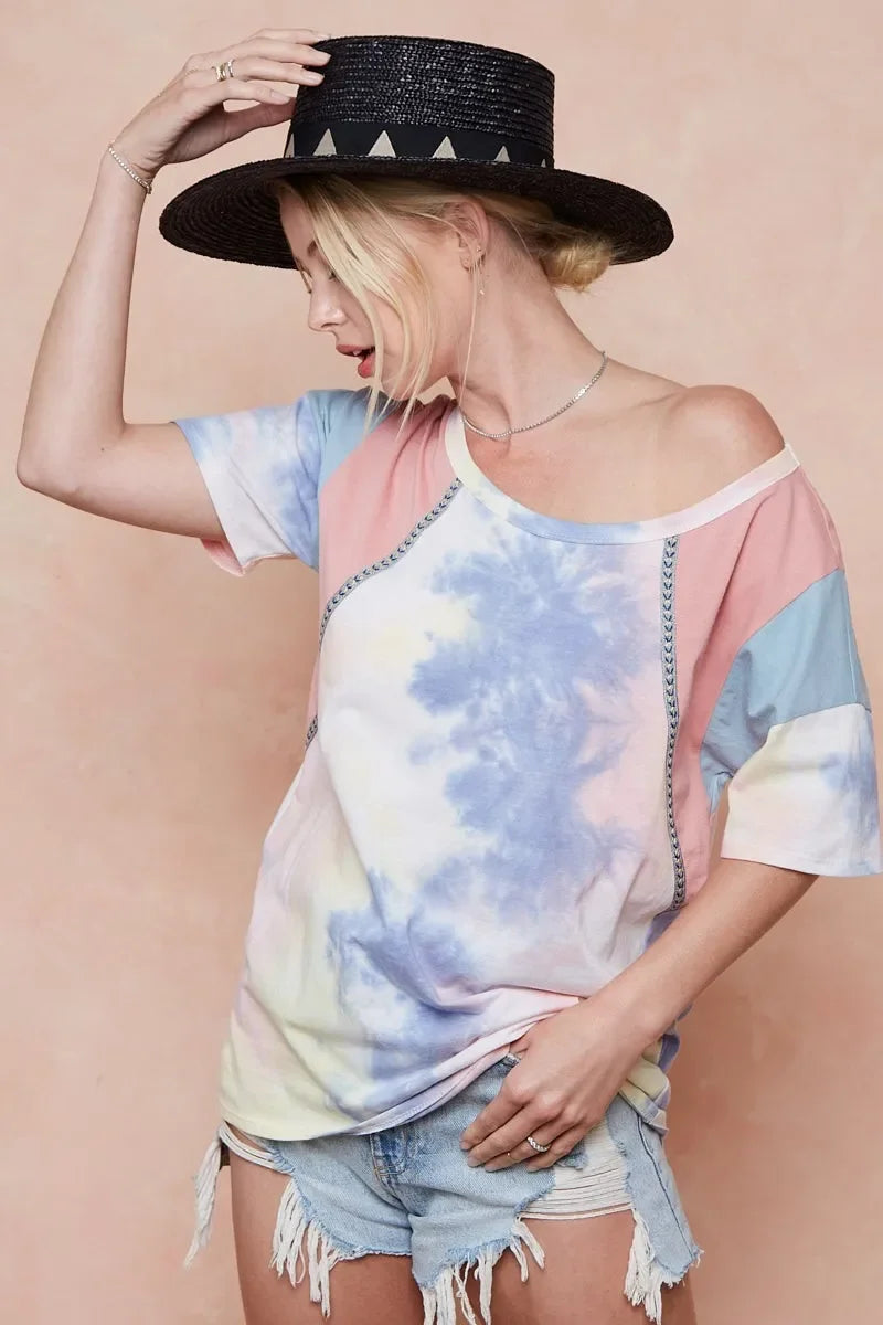 Tie Dye Cotton T Shirt Relaxed Fit Soft Breathable - Southern Shores Clothing