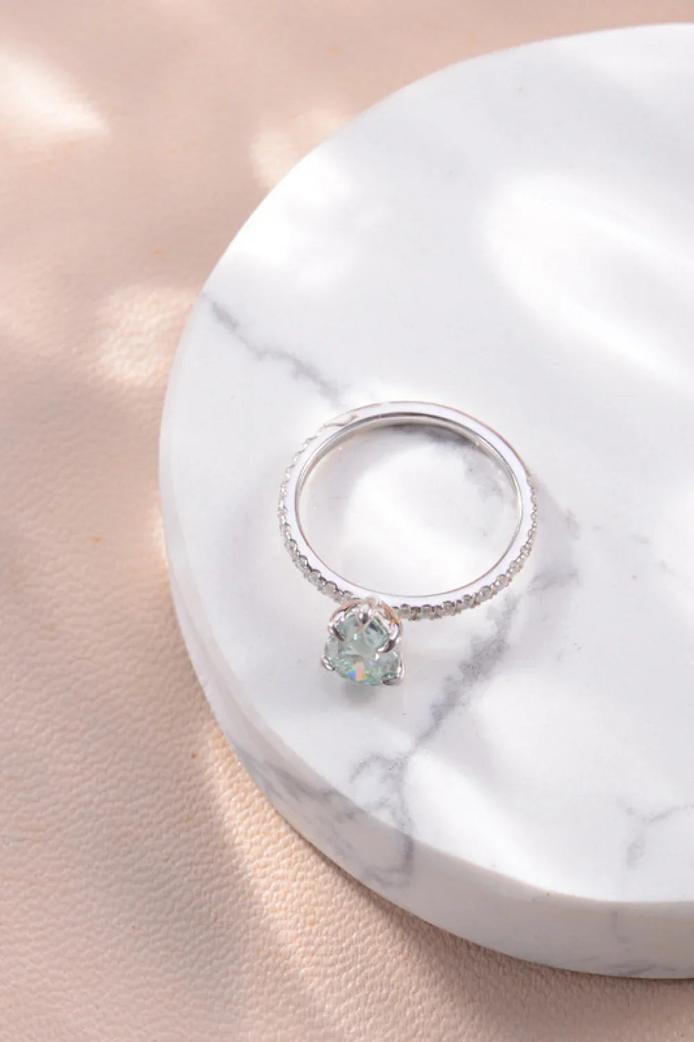 1.5 Carat Teardrop Moissanite Sterling Silver Ring - Southern Shores Clothing