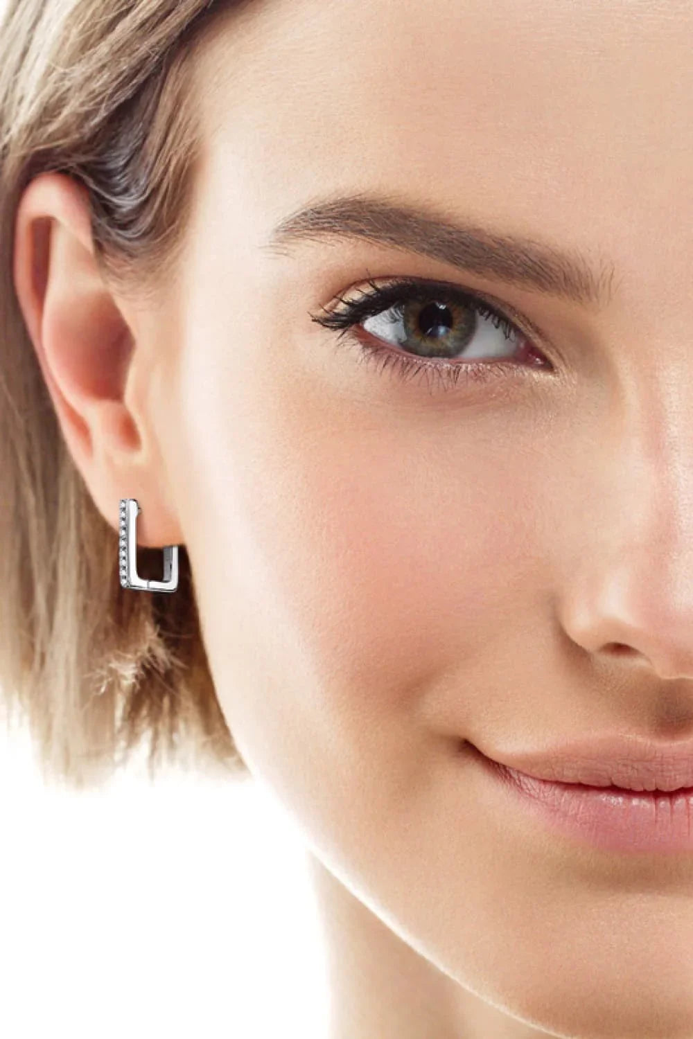 Minimalist Moissanite Geometric Sterling Silver Earrings - Southern Shores Clothing