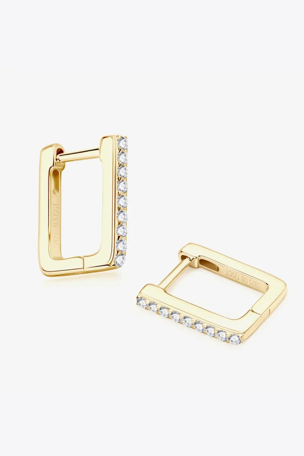 Minimalist Moissanite Geometric Sterling Silver Earrings - Southern Shores Clothing