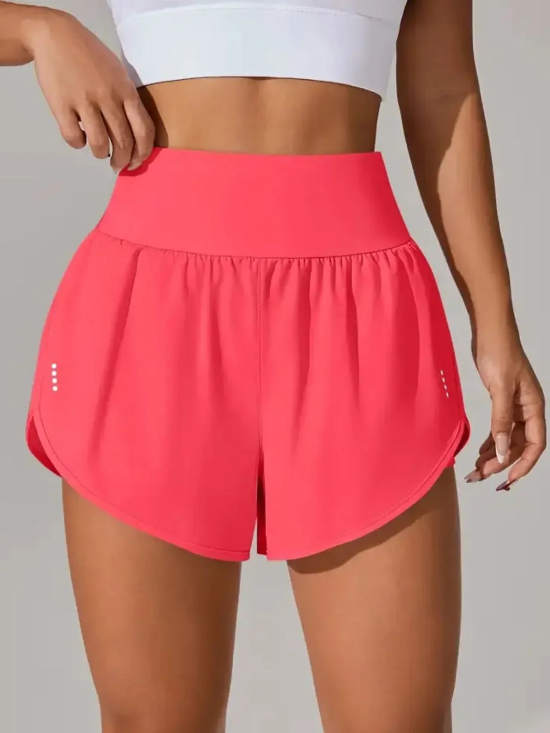 Pocketed High Waist Active Shorts For Daily Activities - Southern Shores Clothing