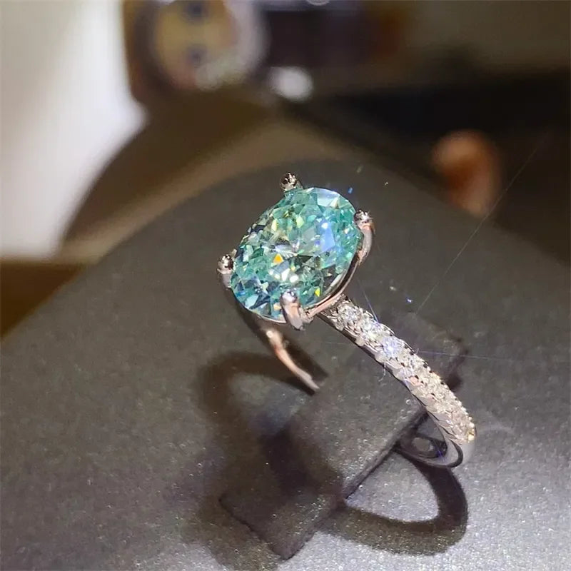Moissanite Zircon Sterling Silver Ring Center Stone - Southern Shores Clothing