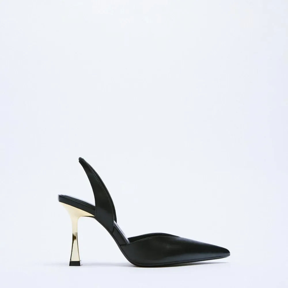 Leather Point Toe Stiletto Pumps High Heel - Southern Shores Clothing