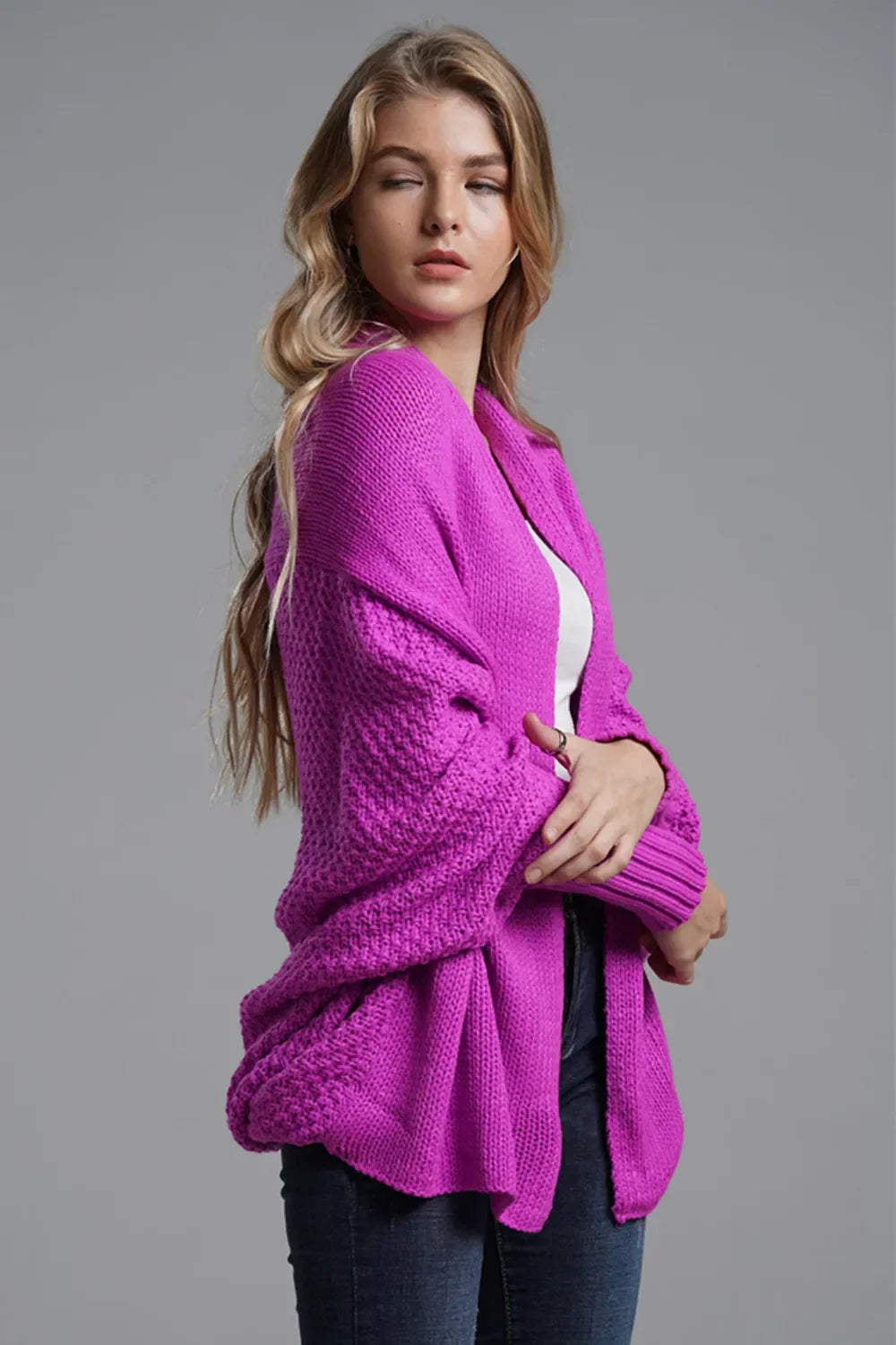 Open Front Batwing Sleeve Cardigan Lightweight - Southern Shores Clothing