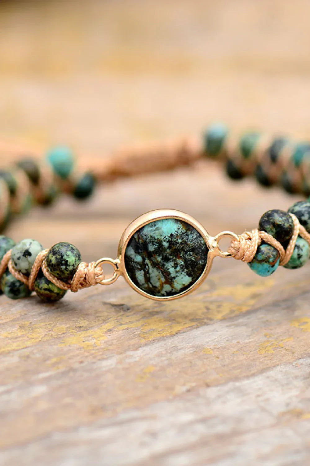 Handmade Beaded Copper Bracelet Adjustable Pine Beads - Southern Shores Clothing