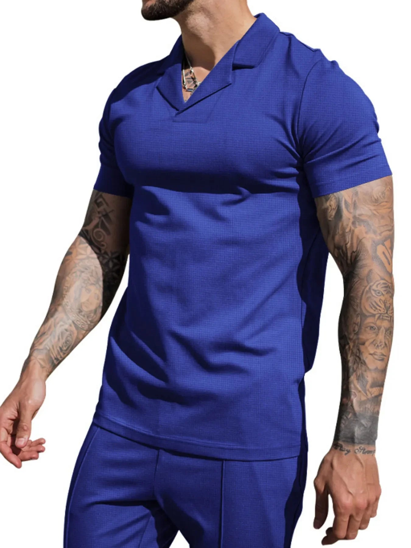 Men's Plus Size Short Sleeve Top and Shorts Set - Southern Shores Clothing