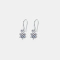 2 Carat Moissanite Sterling Silver Earrings - Southern Shores Clothing