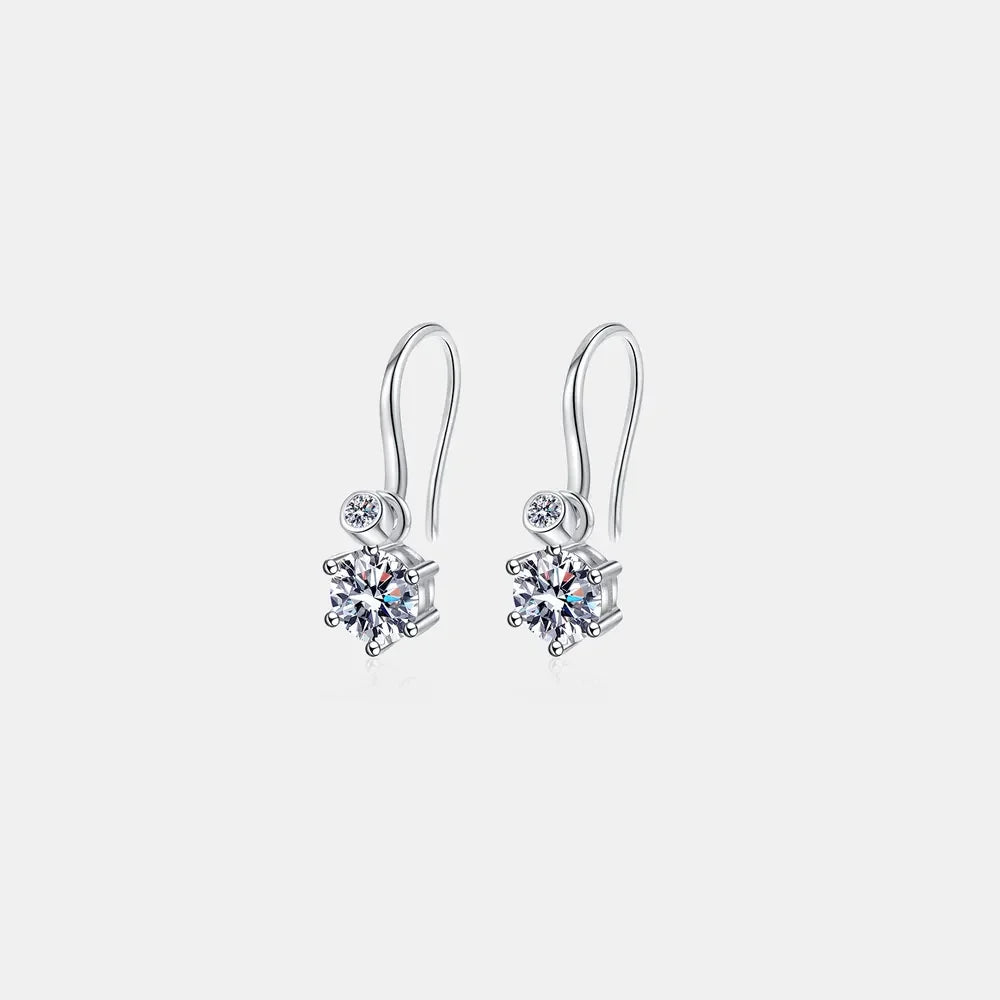 2 Carat Moissanite Sterling Silver Earrings - Southern Shores Clothing