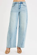 Mid Rise Barrel Jeans Plus Size Denim Stretch Comfort - Southern Shores Clothing
