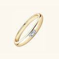 Sterling Silver Inlaid Moissanite Ring With 18K Gold Plating - Southern Shores Clothing