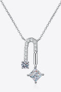 1.3 Carat Moissanite Sterling Silver Necklace - Southern Shores Clothing