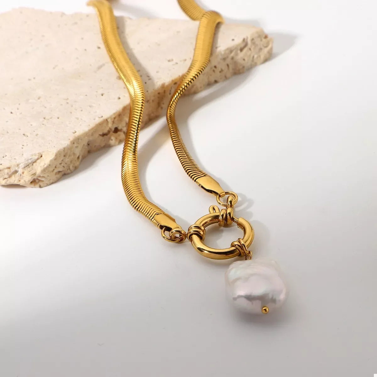 18K Gold-Plated Freshwater Pearl Pendant Necklace - Southern Shores Clothing
