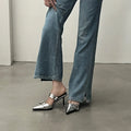 Classic Point Toe Flare Heel Buckle Sandals - Southern Shores Clothing