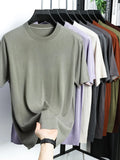 Plus Size Fine Line Stretch Short Sleeve T Shirt - Southern Shores Clothing