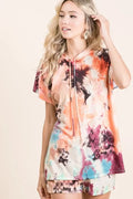 Cozy Tie Dye Terry Hoodie With Drawstring - Southern Shores Clothing