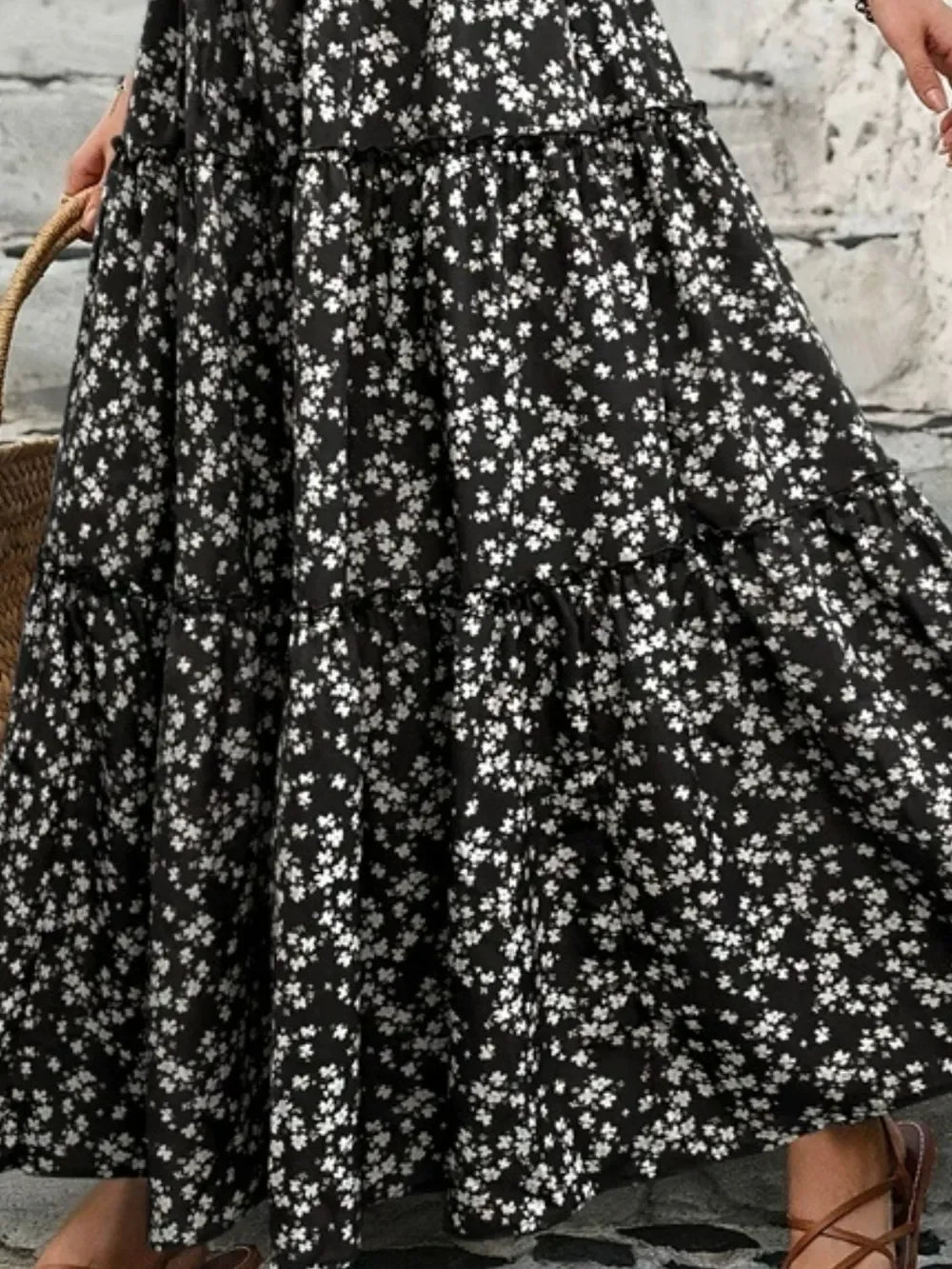 Tiered Floral Maxi Skirt For Summer Wear - Southern Shores Clothing