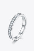 Minimalist Moissanite Sterling Silver Ring - Southern Shores Clothing