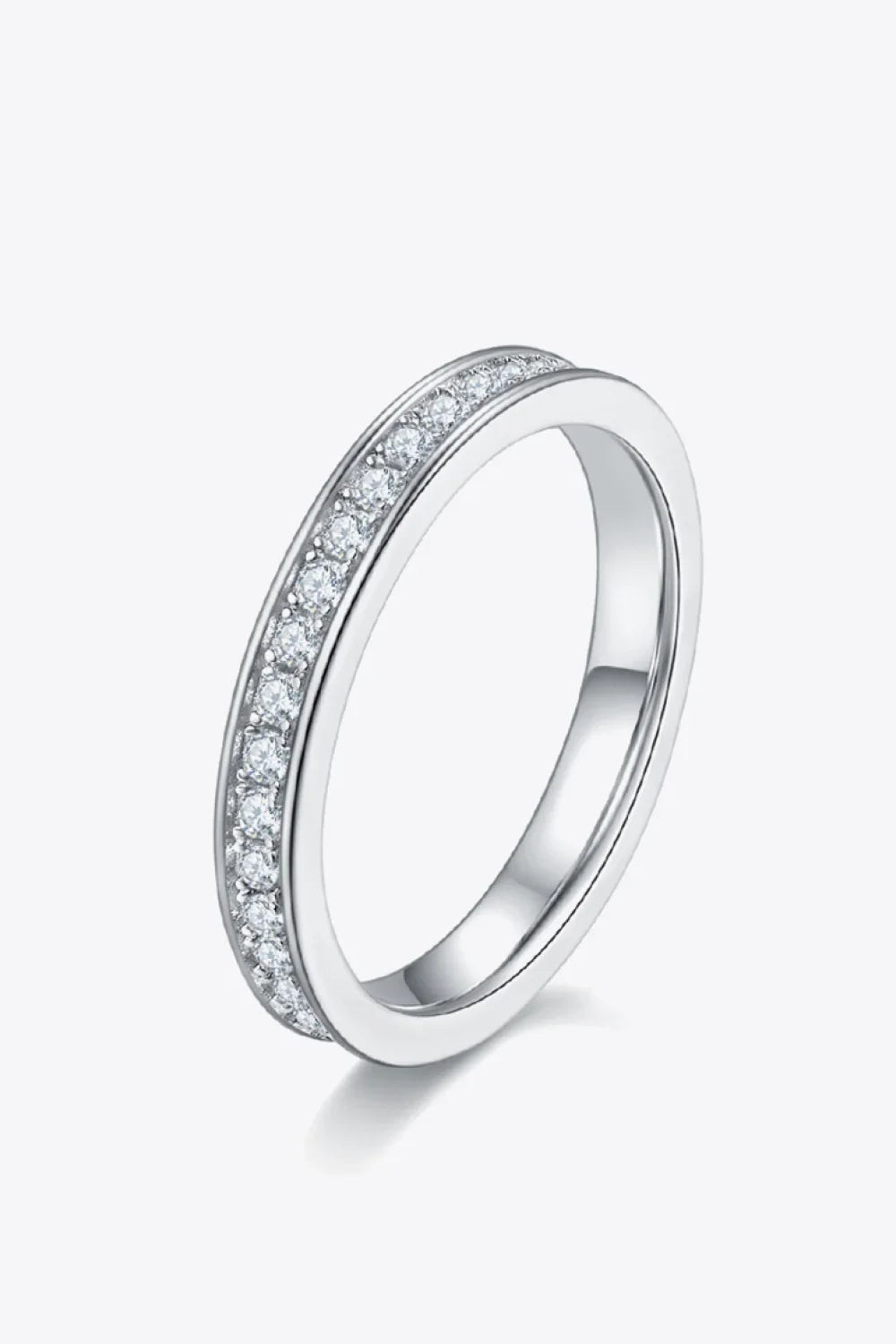 Minimalist Moissanite Sterling Silver Ring - Southern Shores Clothing
