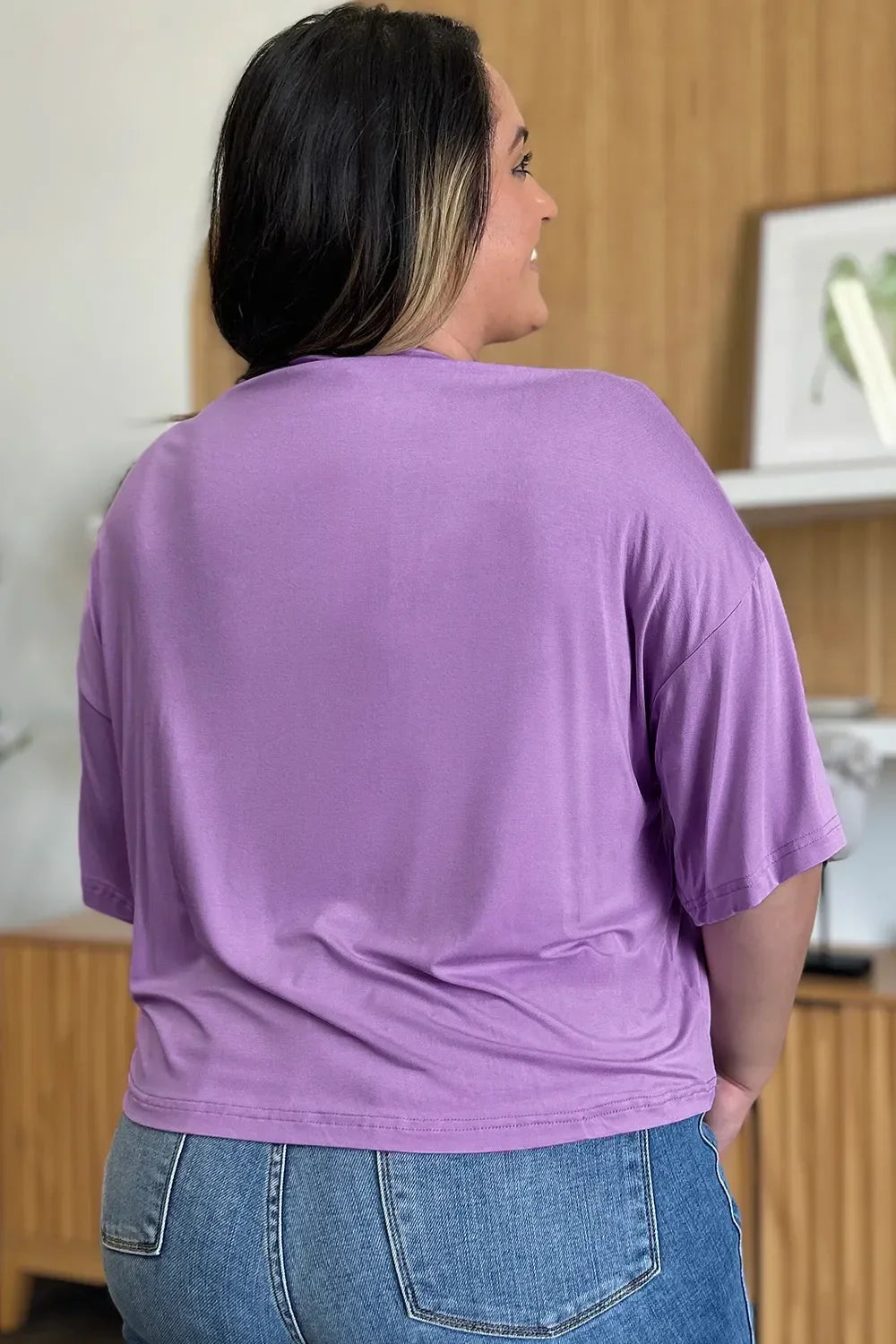 Bamboo Basic Round Neck Drop Shoulder T Shirt - Southern Shores Clothing
