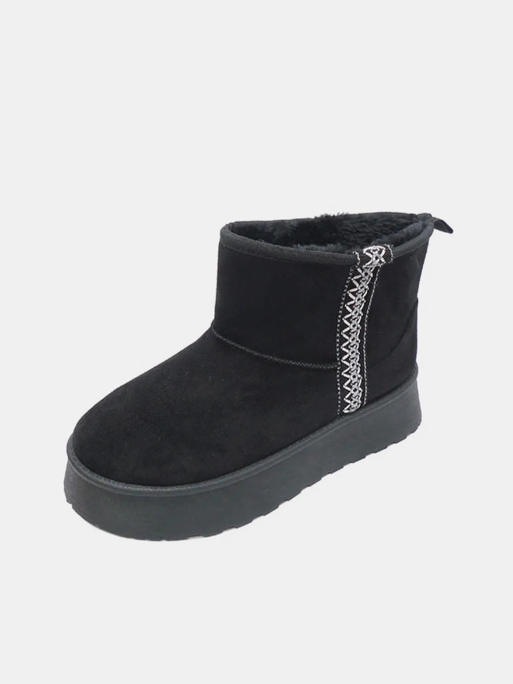 Round Toe Platform Boots For Casual Style