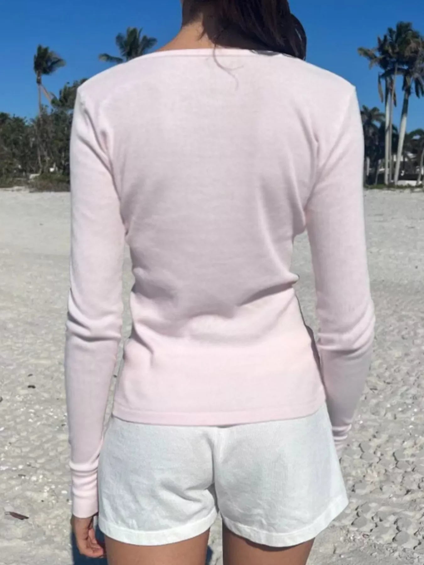 Striped Long Sleeve Henley T-Shirt - Southern Shores Clothing