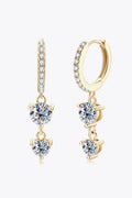 Lightweight Minimalist Moissanite Drop Earrings - Southern Shores Clothing