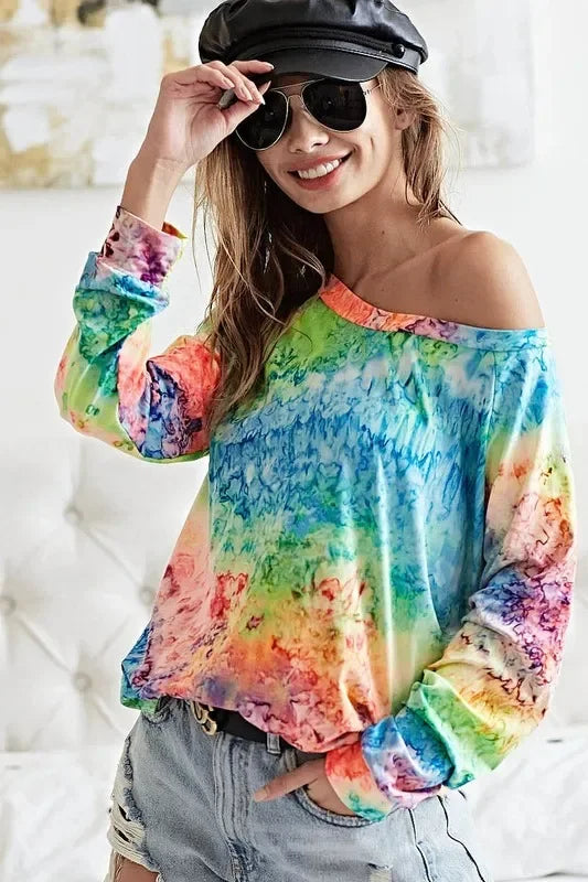 Tie Dye Soft Knit Jersey T Shirt For Outings - Southern Shores Clothing