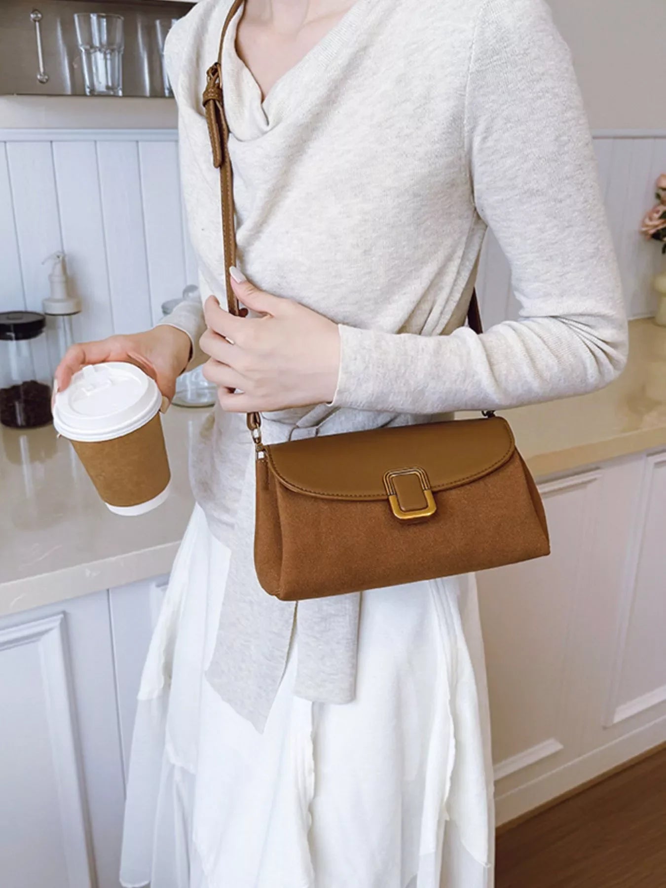 Buckle Flap Crossbody Bag With Secure Strap - Southern Shores Clothing