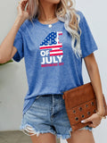 Fourth Of July US Flag Graphic Tee Rayon Blend - Southern Shores Clothing