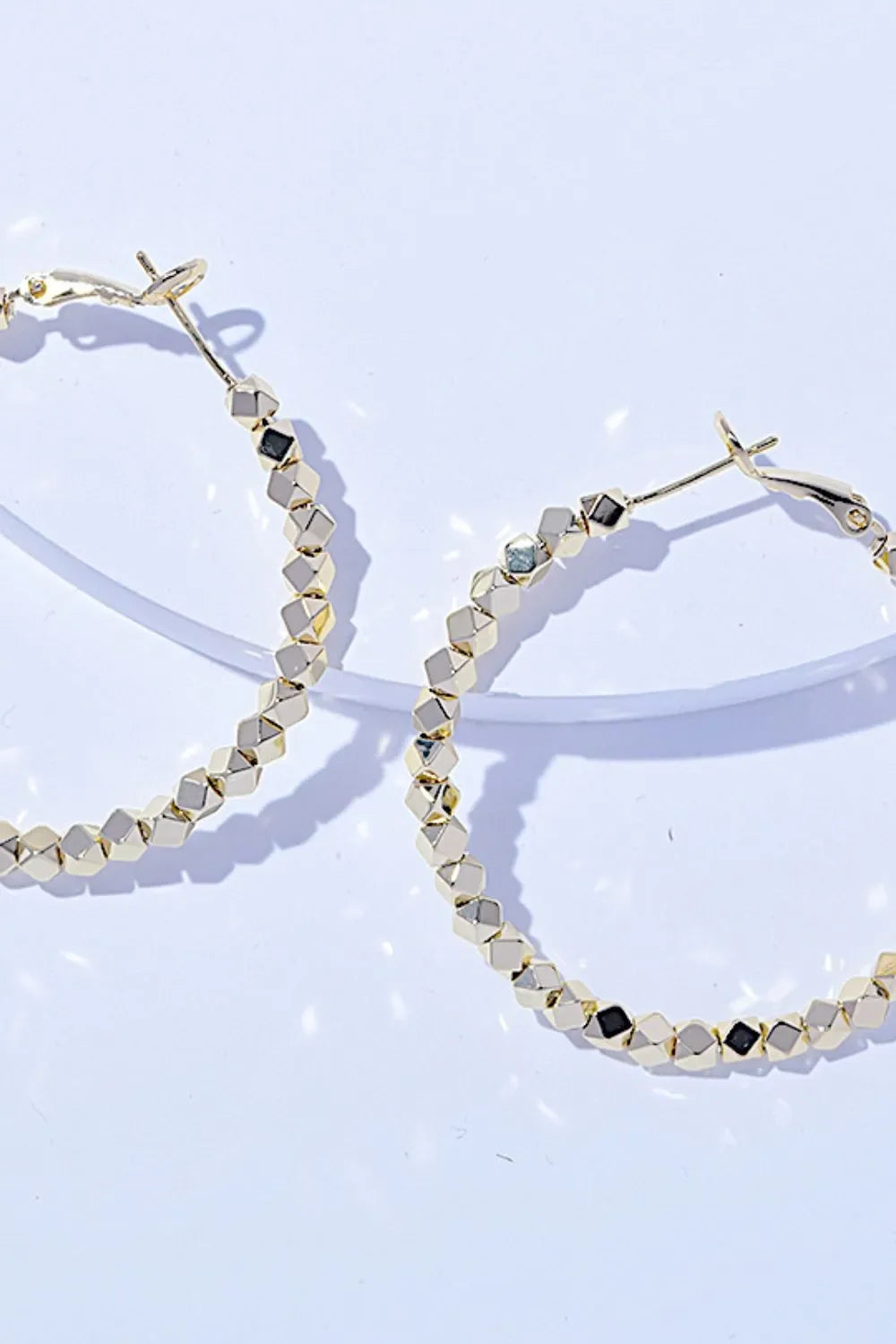Lightweight Alloy Hoop Earrings With Polished Finish - Southern Shores Clothing