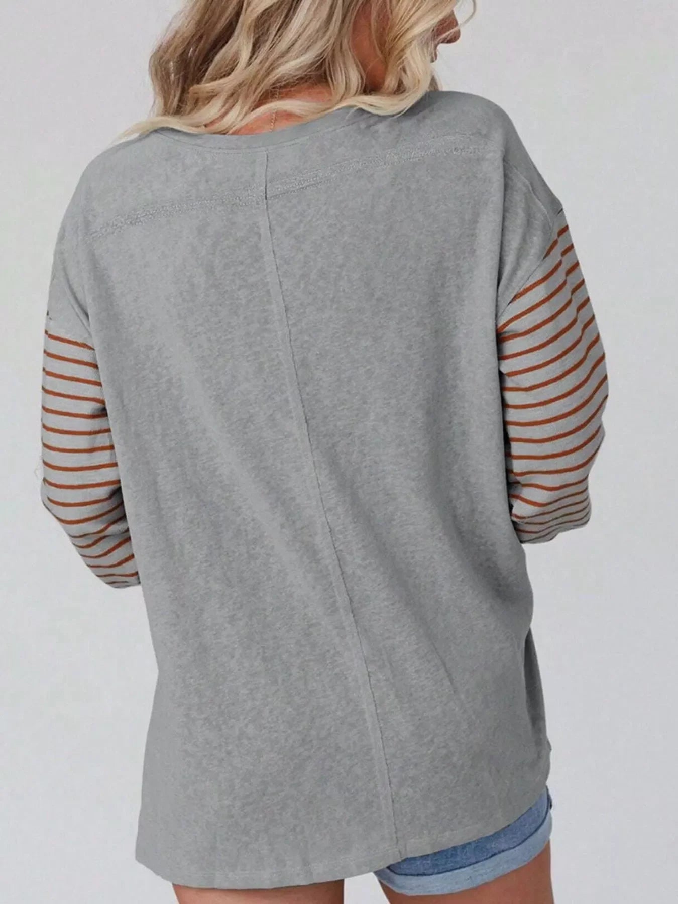 Striped Color Block Long Sleeve T-Shirt - Southern Shores Clothing