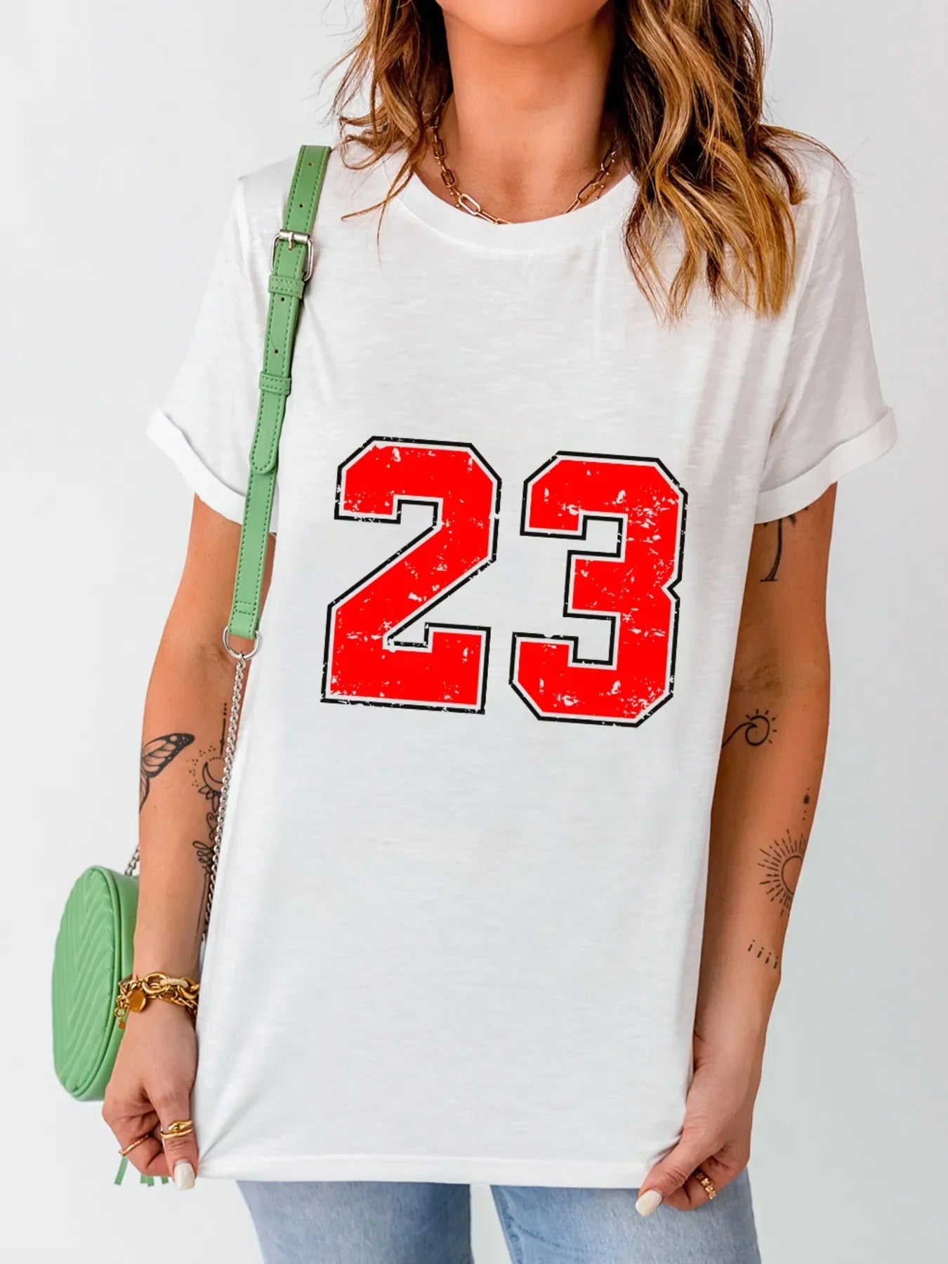Number 23 Round Neck Casual T Shirt - Southern Shores Clothing