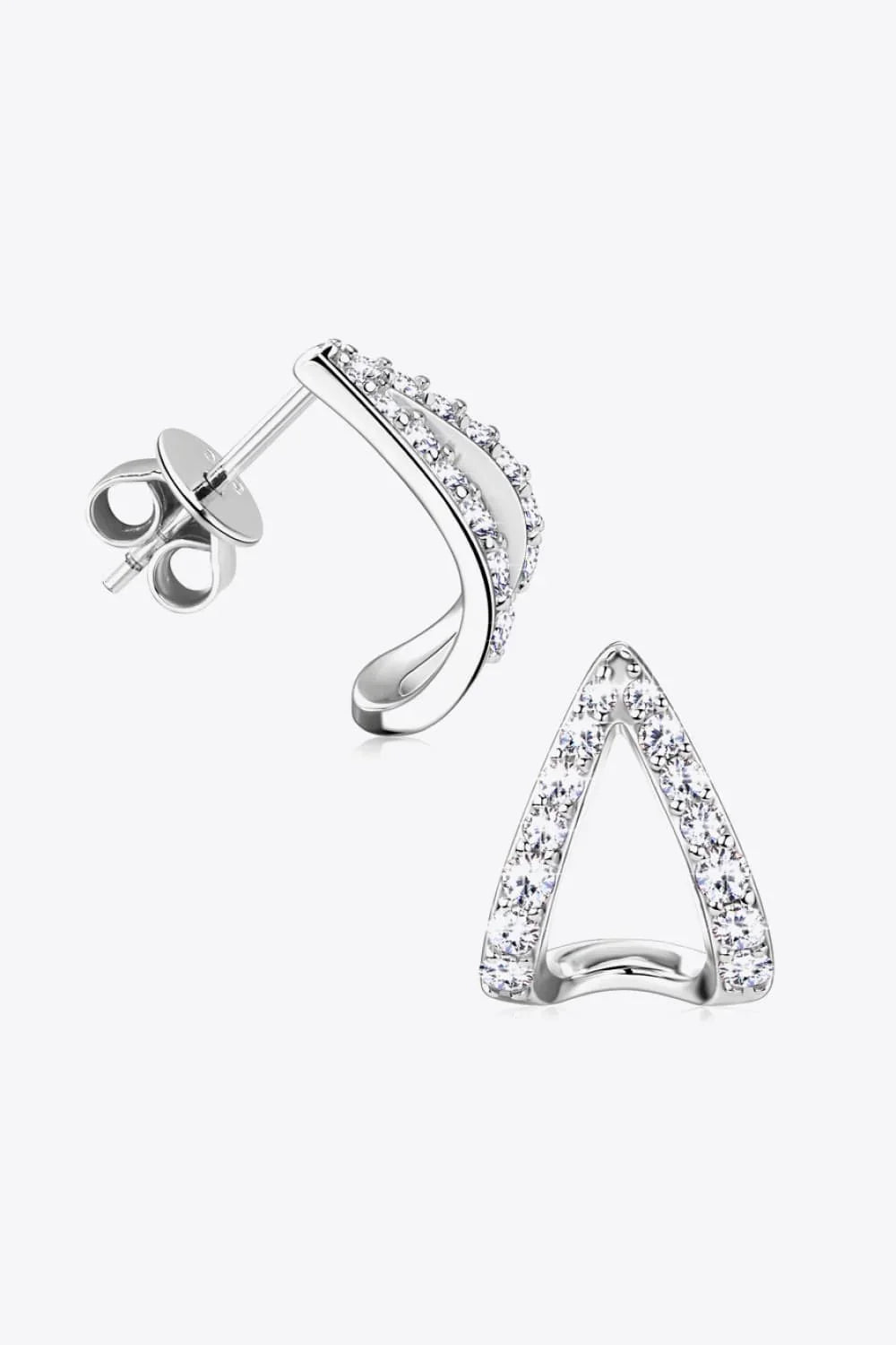 Minimalist Moissanite 925 Sterling Silver Earrings - Southern Shores Clothing