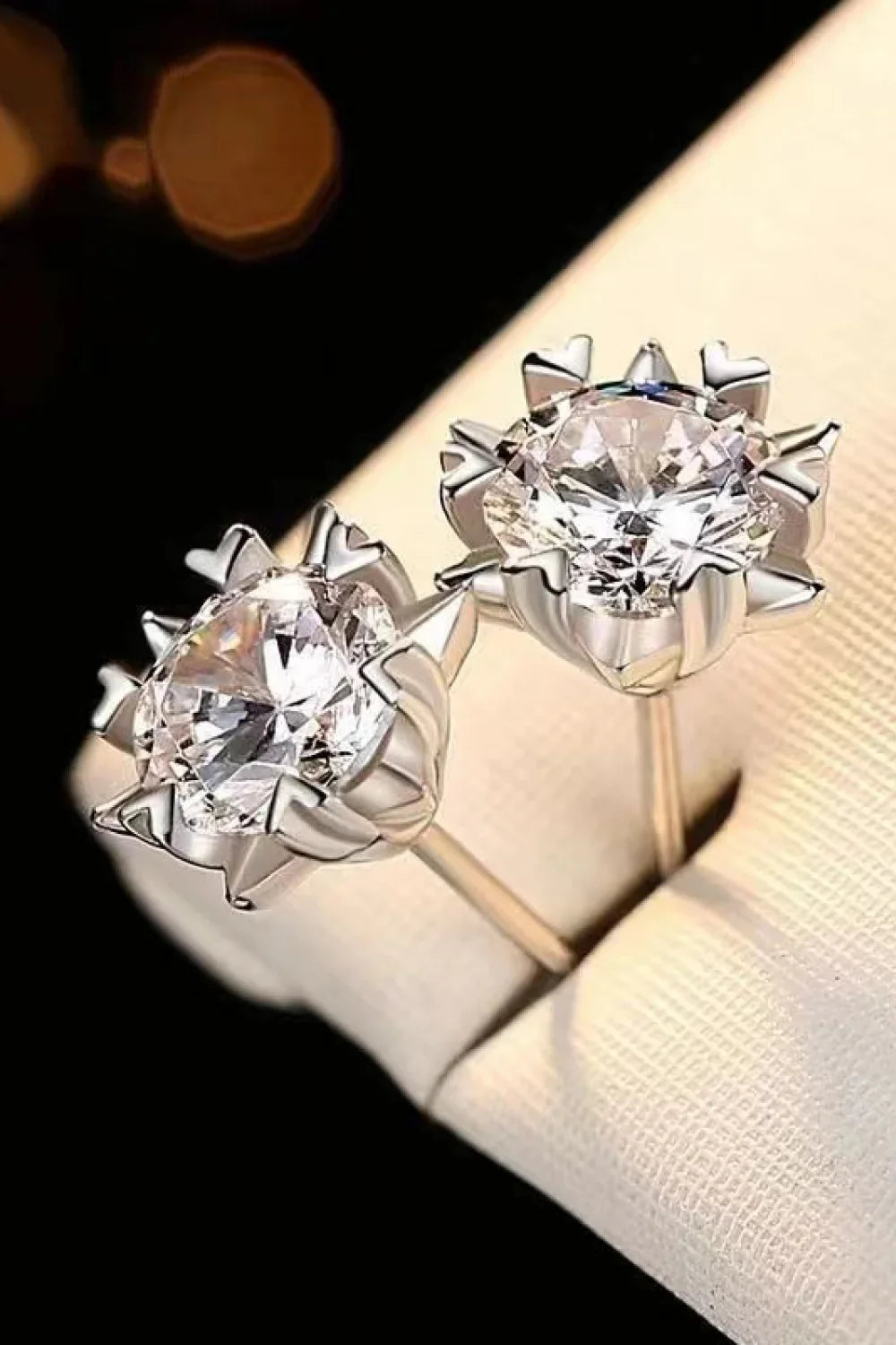 4 Carat Moissanite Stud Earrings Sterling Silver - Southern Shores Clothing