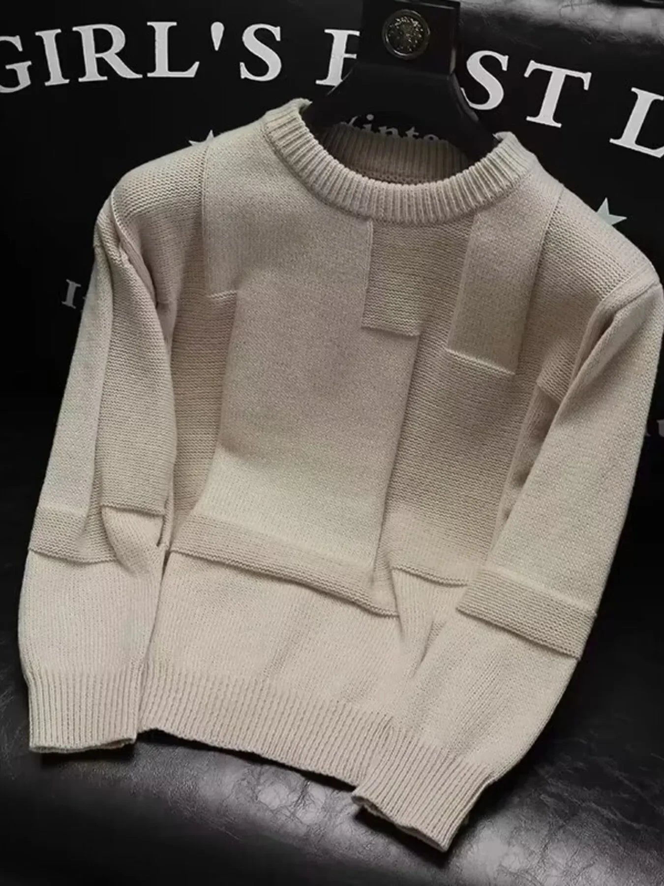 Plus Size Round Neck Long Sleeve Sweater - Southern Shores Clothing