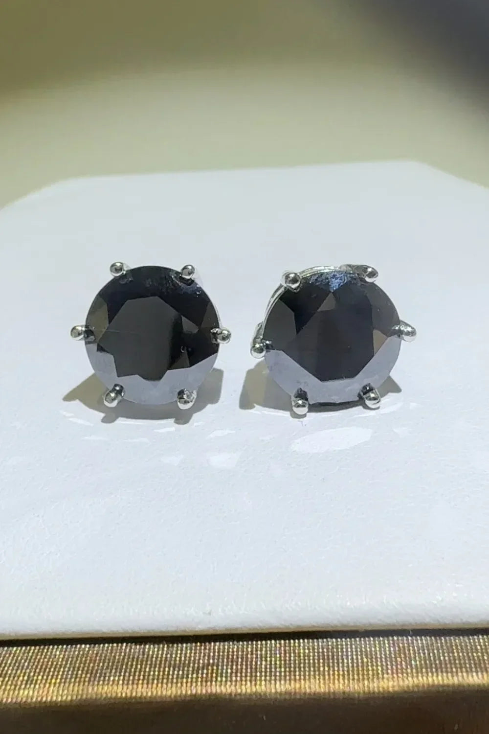 4 Carat Moissanite Sterling Silver Stud Earrings - Southern Shores Clothing