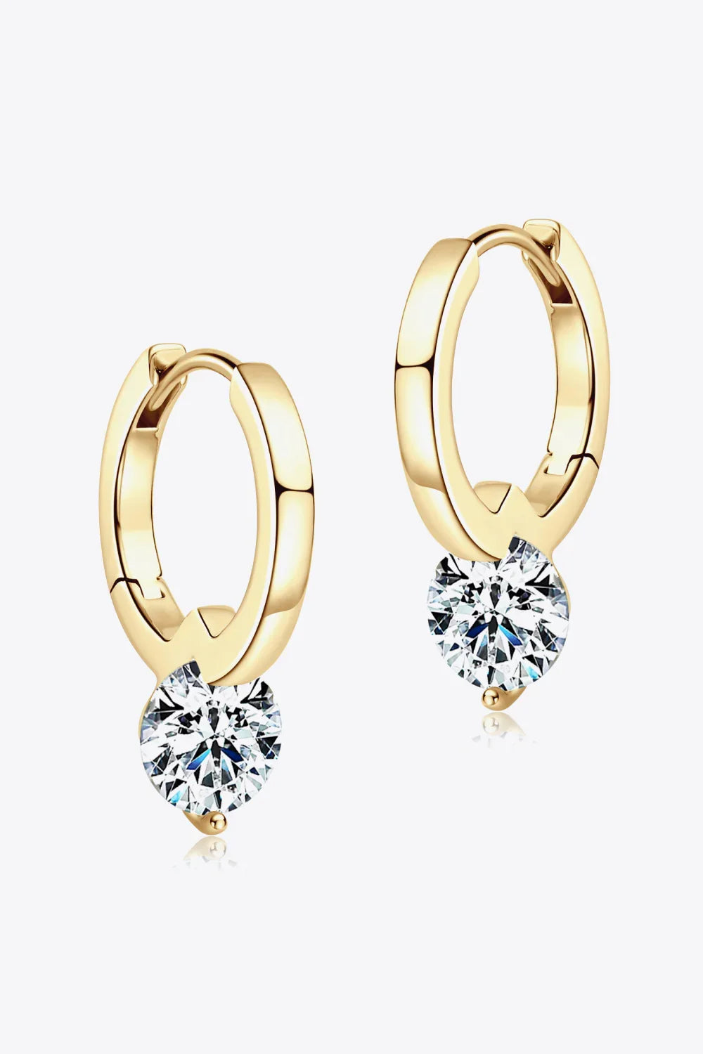 2 Carat Moissanite Sterling Silver Drop Earrings - Southern Shores Clothing
