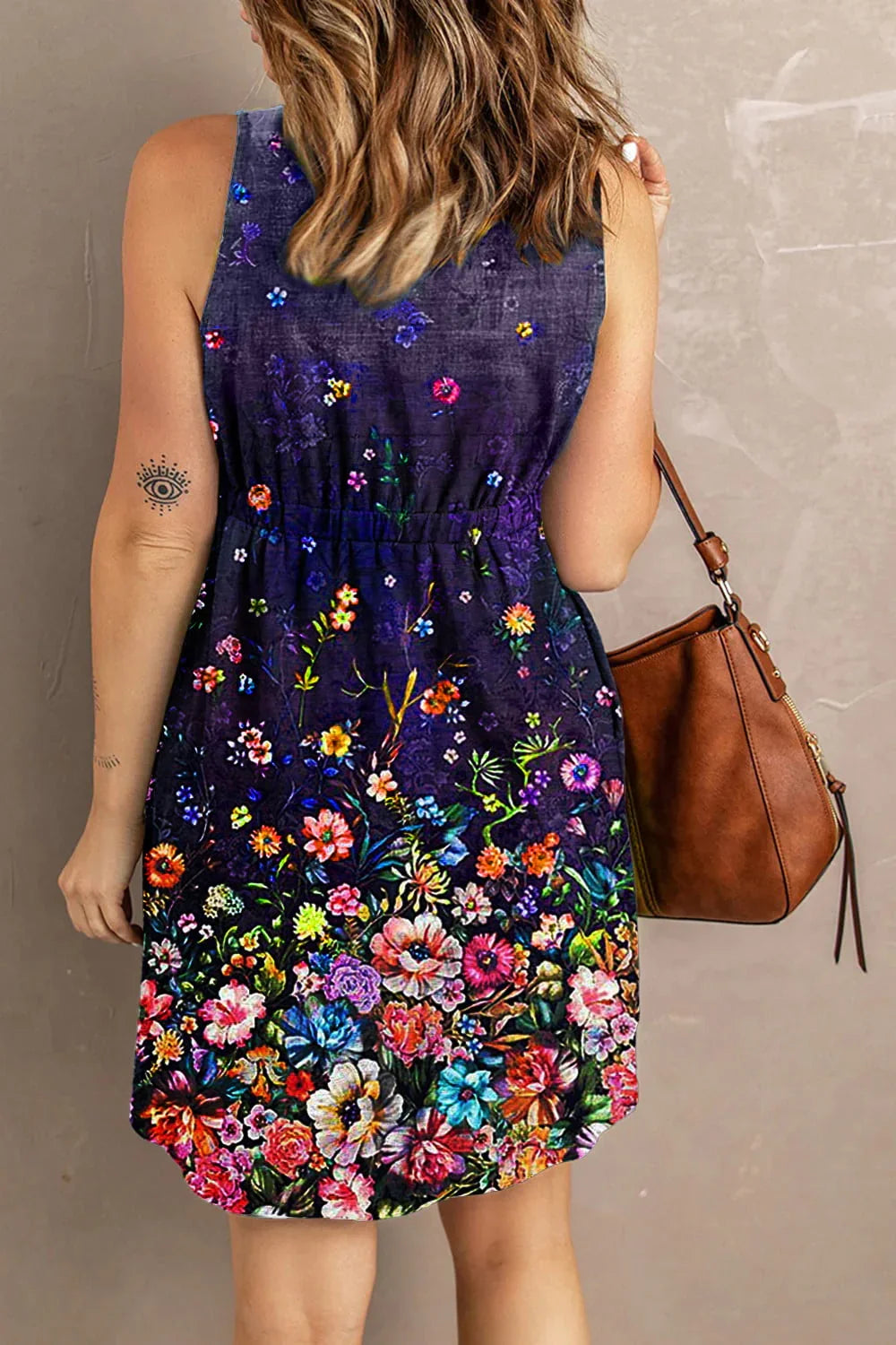 Scoop Neck Buttoned Sleeveless Dress With Pockets - Southern Shores Clothing