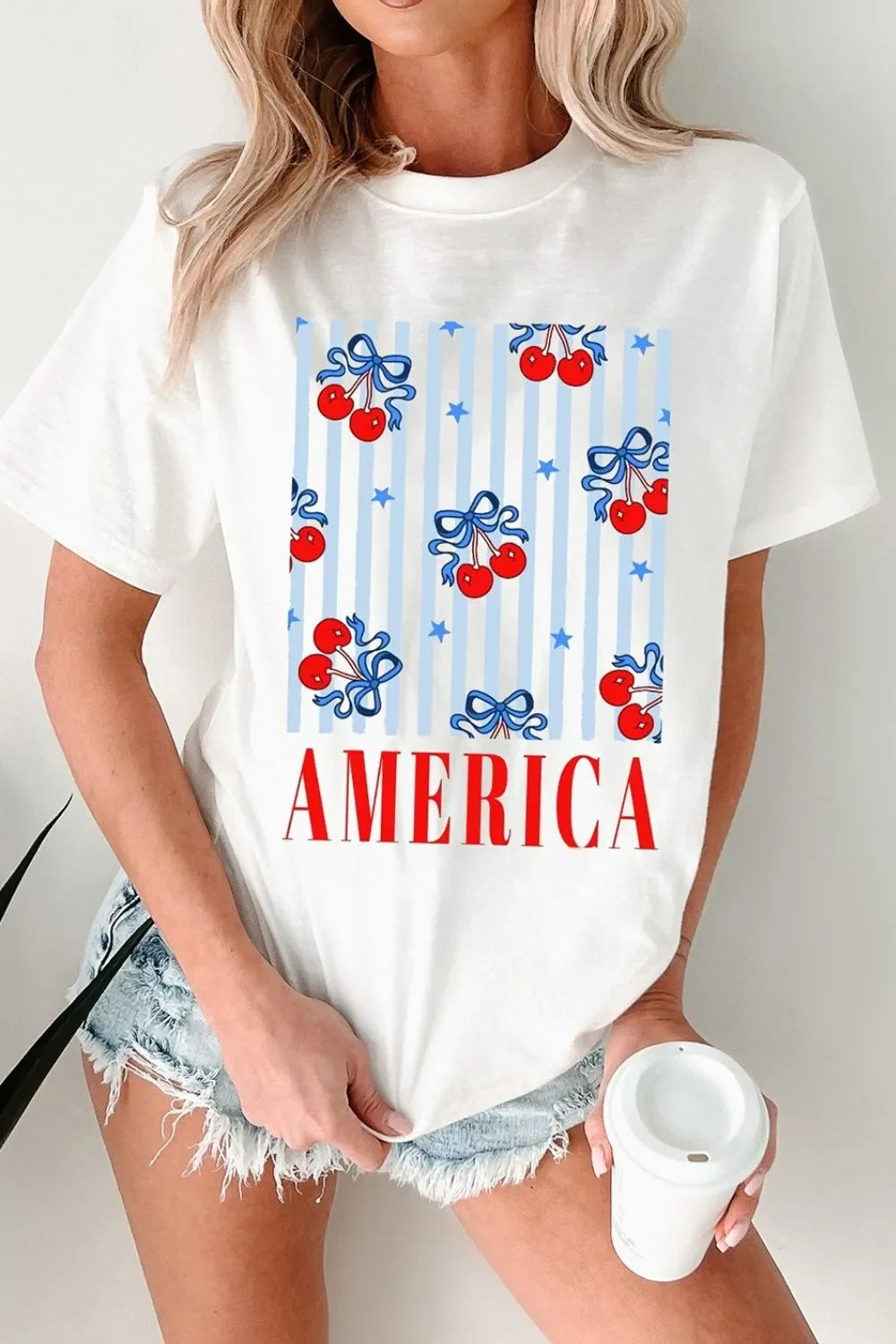 Patriotic America Graphic Crewneck T Shirt - Southern Shores Clothing