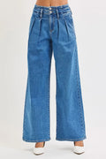 Plus Size Mid Rise Wide Leg Denim Jeans Classic - Southern Shores Clothing