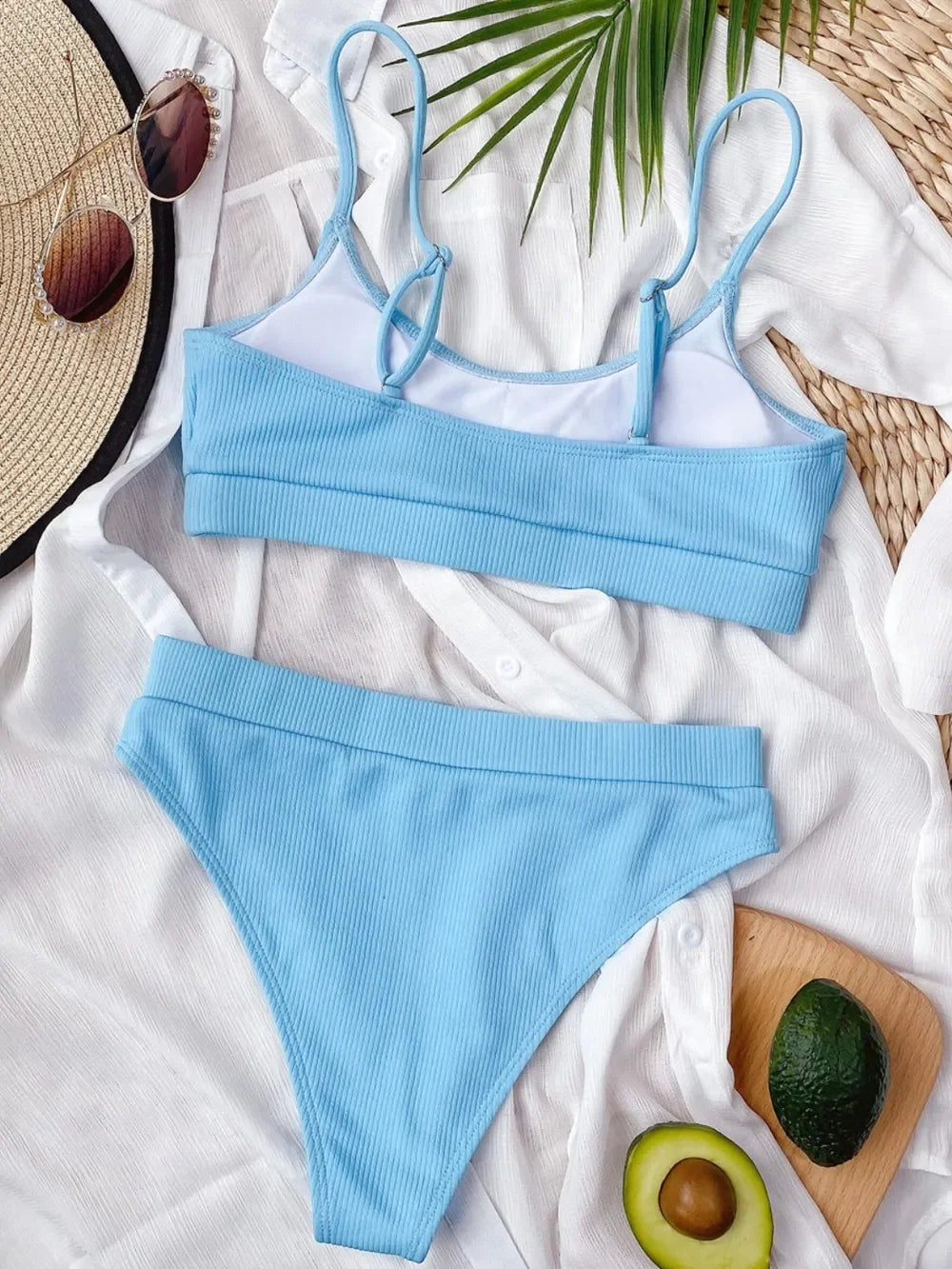 Scoop Neck Spaghetti Strap Two-Piece Swim Set Removable Padding - Southern Shores Clothing