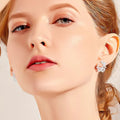 Sterling Silver Moissanite Clover Earrings - Southern Shores Clothing