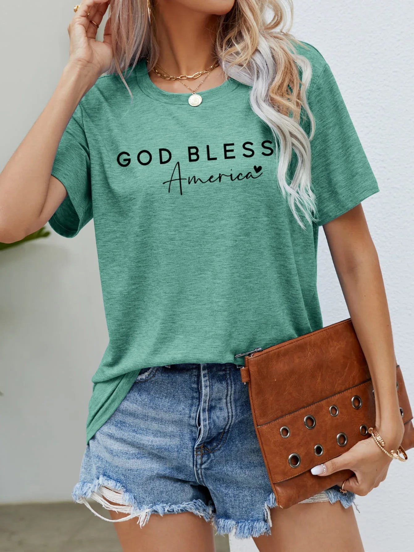 God Bless America Graphic Short Sleeve Tee - Southern Shores Clothing