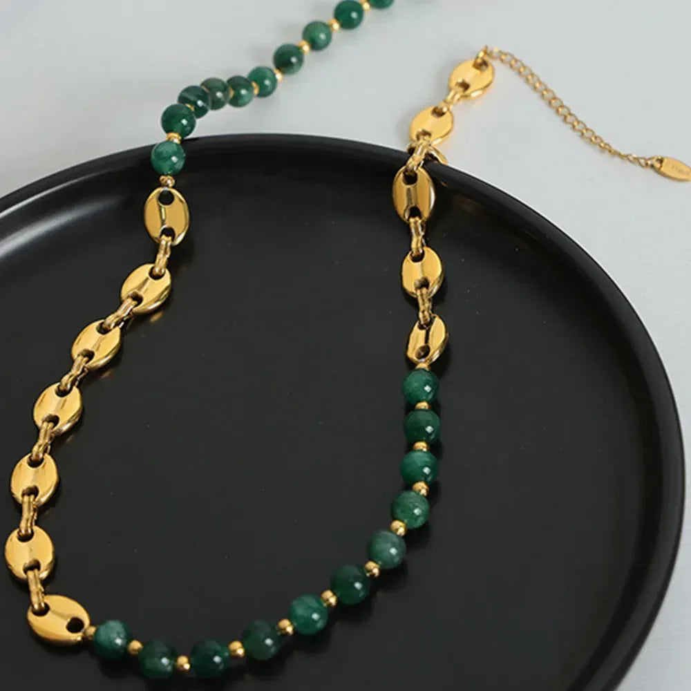 Beaded Titanium Steel Necklace Adjustable Hypoallergenic - Southern Shores Clothing